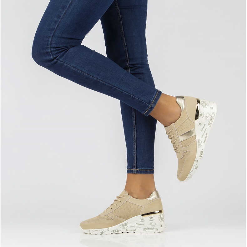 Zapatillas de cuero Filippo DP3550 / 22 Be beige 2