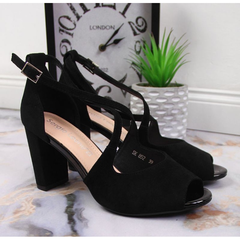 Sandalias en el puesto de Sergio Leone W SK210C negro 2