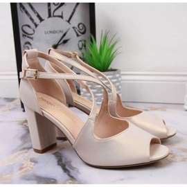 Sandalias en el poste nacarado Sergio Leone W SK210D beige 2