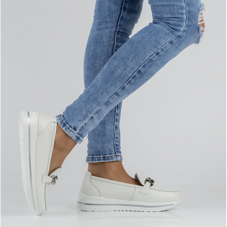 Zapatos de piel Filippo DP3555/22 Wh blanco 1