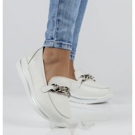 Zapatos de piel Filippo DP3555/22 Wh blanco 6