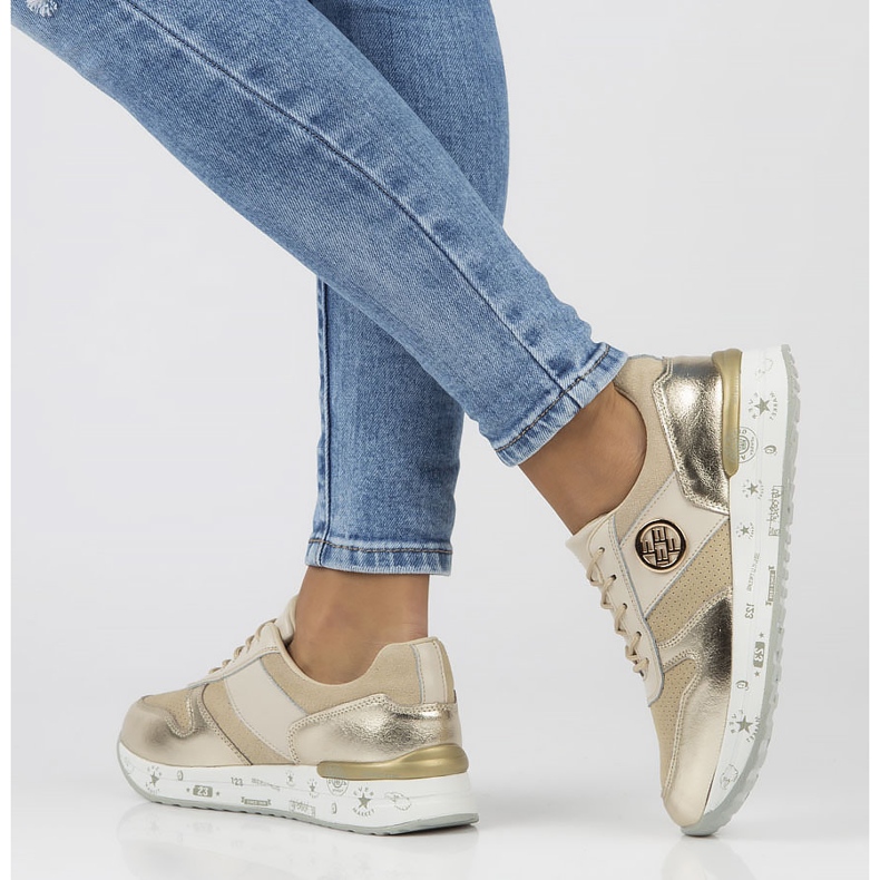 Zapatillas de cuero Filippo DP3542 / 22 Be beige 2