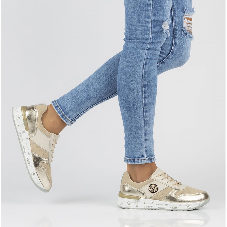 Zapatillas de cuero Filippo DP3542 / 22 Be beige 1