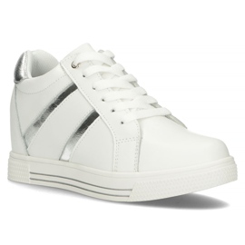 Zapatillas de cuero Filippo DP3549 / 22 Wh blanco 4