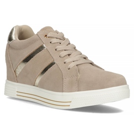 Zapatillas de cuero Filippo DP3549 / 22 Be beige 4