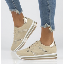 Zapatillas de cuero Filippo DP2004 / 22 Be beige 1