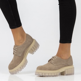 Zapatos ante Filippo 20099 taupe beige marrón 7