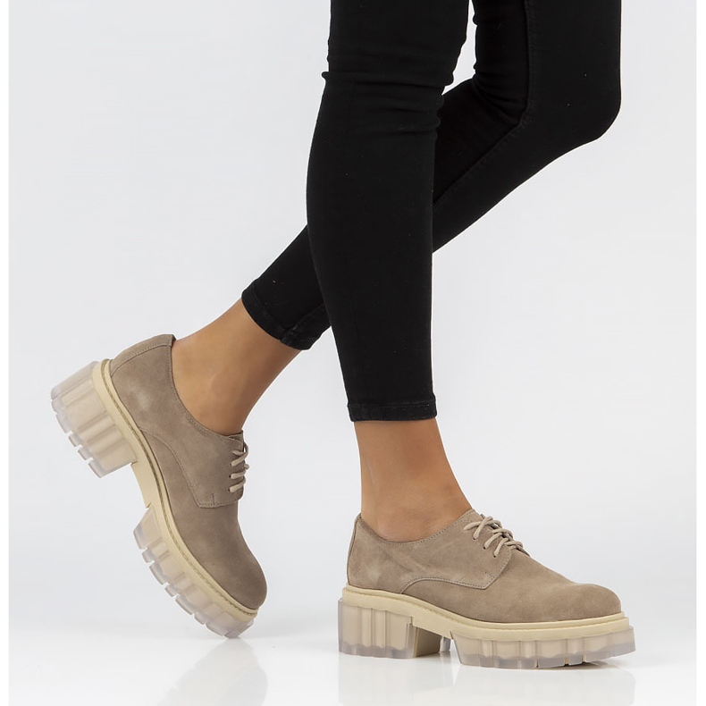 Zapatos ante Filippo 20099 taupe beige marrón 1