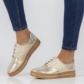 Zapatos de piel Filippo 10123 oro dorado 8