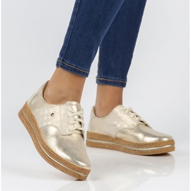 Zapatos de piel Filippo 10123 oro dorado 4