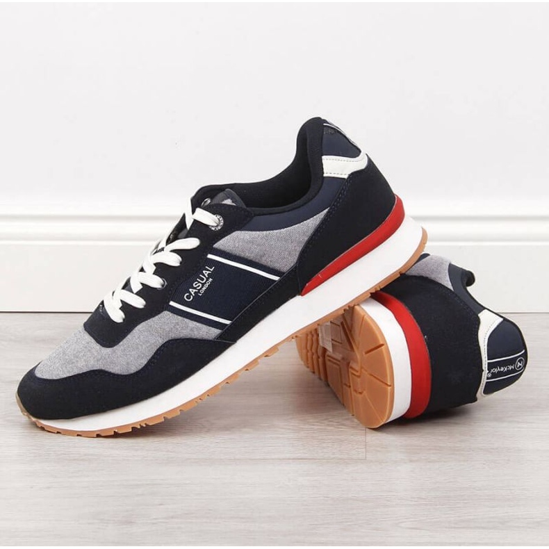 Casual Mckeylor M JAN123B zapatillas deportivas gris marino azul marino 2