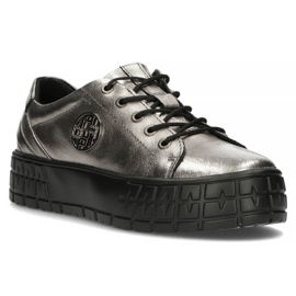 Deportivas de piel FILIPPO DP3528/22 Gn gun metal plata 6