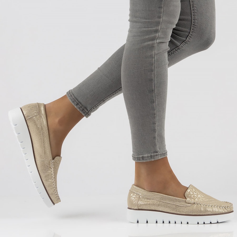 Mocasines de piel Filippo DP3534/22 Go dorado 1 Mocasines de piel Filippo DP3534/22 Go dorado 1