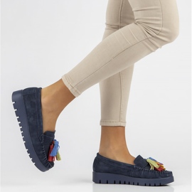 Zapatos de piel Filippo DP3535/22 Nv azul marino 3