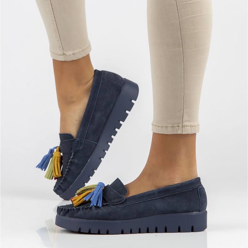 Zapatos de piel Filippo DP3535/22 Nv azul marino 1