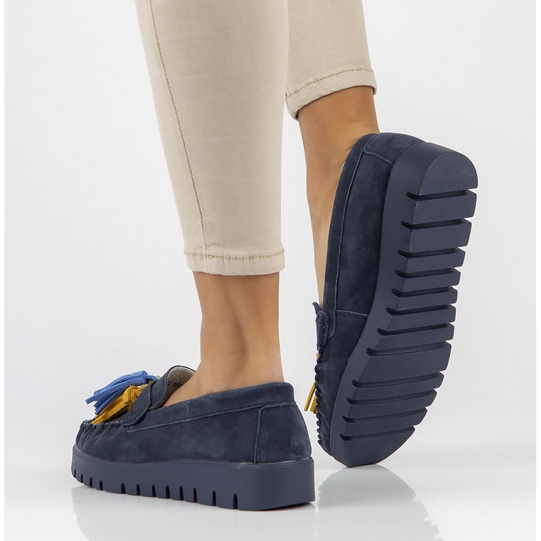 Zapatos de piel Filippo DP3535/22 Nv azul marino 2