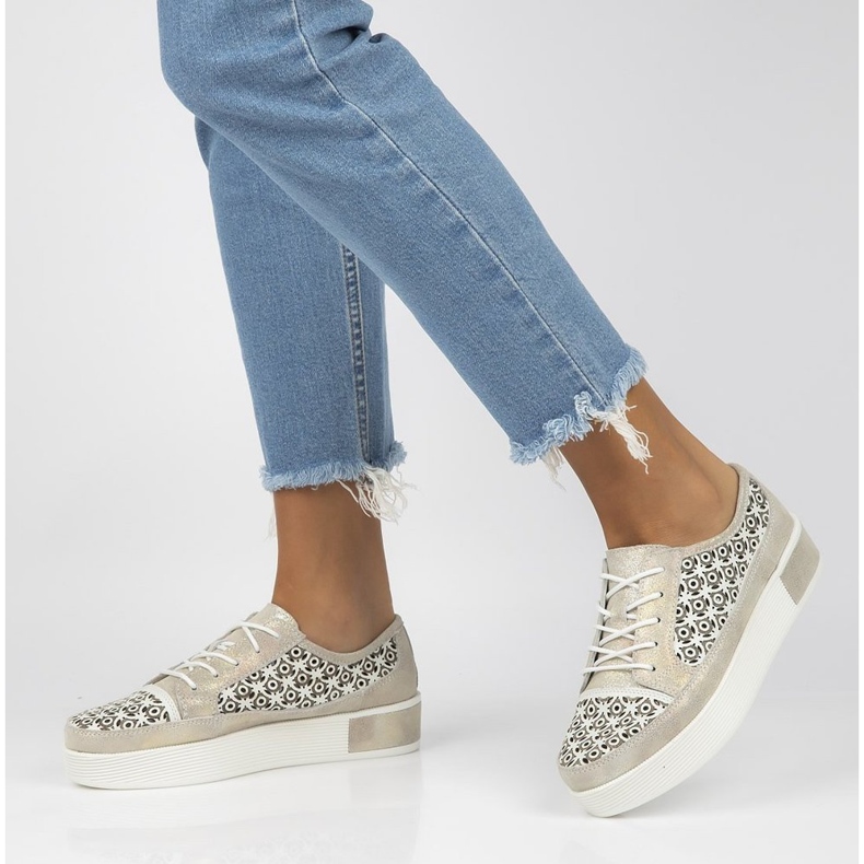 Zapatos de piel FILIPPO DP2026/22 Go golden dorado 2