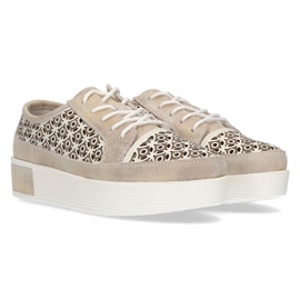 Zapatos de piel FILIPPO DP2026/22 Go golden dorado 1