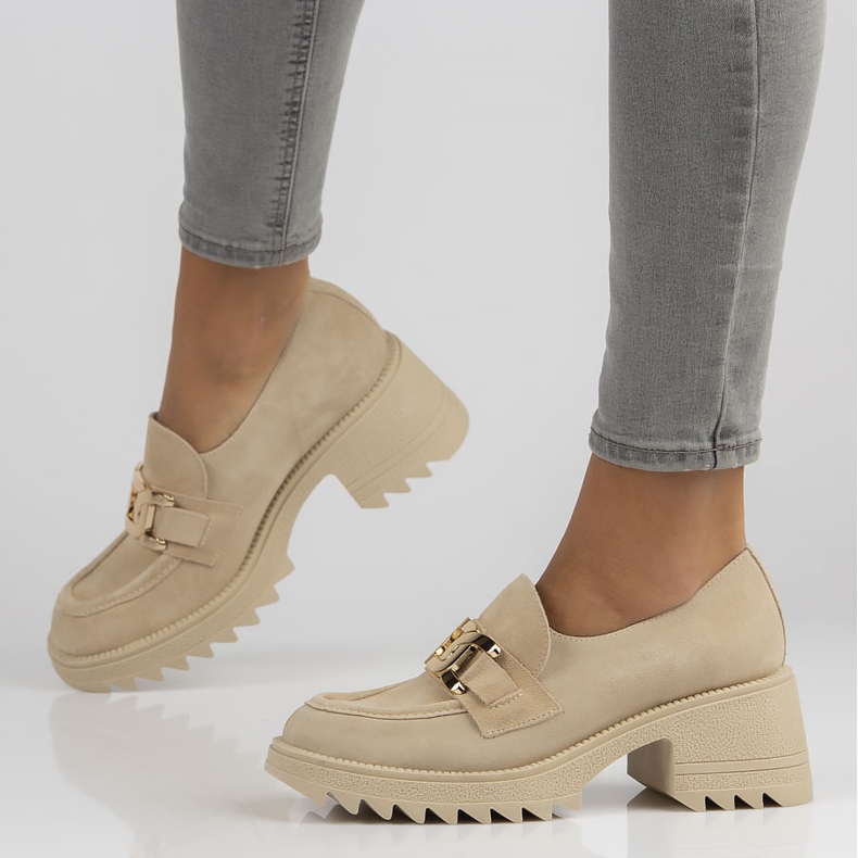 Zapatos de ante Filippo 20107 beige 2