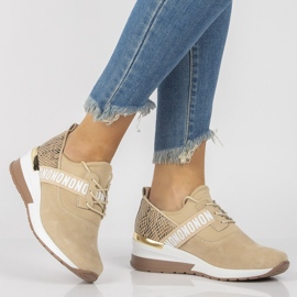 Zapatillas de piel Filippo DP1388/22 Be beige 1