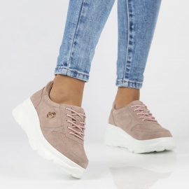 Zapatillas de cuero Filippo DP2138 / 22 Lt Pi rosa rosado 3