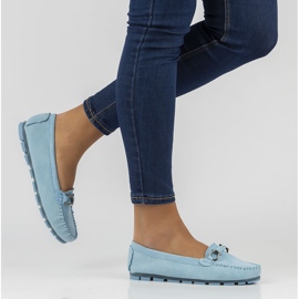 Mocasines de piel Filippo DP3613/22 Bl azul 1