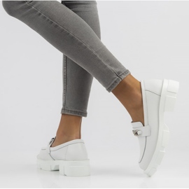 Zapatos de piel Filippo DP3221/22 Wh blanco 7