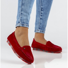 Rojo Mocasines Filippo DP2037/22 Rd de piel 3