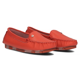 Mocasines Filippo DP2037 / 22 Rd Li en piel roja rojo 4