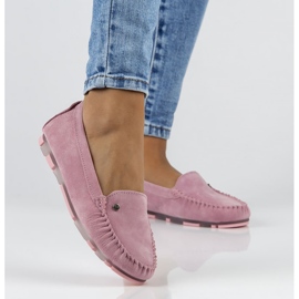 Mocasines de piel Filippo DP2037/22 Pi rosa rosado 2