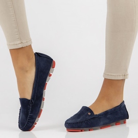 Mocasines de piel Filippo DP2037/22 Nv Rd azul marino 2