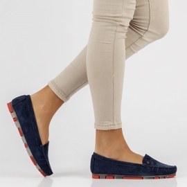 Mocasines de piel Filippo DP2037/22 Nv Rd azul marino 1