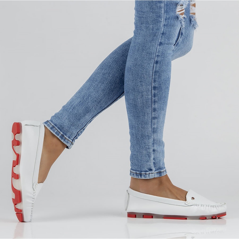 Mocasines de piel Filippo DP2037/22 Wh Rd blanco 1 Mocasines de piel Filippo DP2037/22 Wh Rd blanco 1