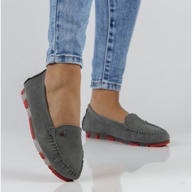 Mocasines Filippo DP2037 / 22 Gr Rd piel gris 2