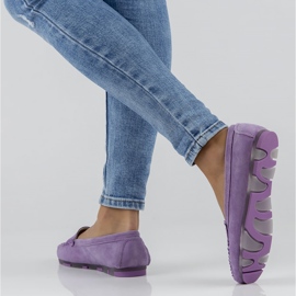 Mocasines de piel Filippo DP2037/22 Vi morado violeta 2