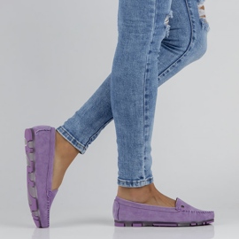 Mocasines de piel Filippo DP2037/22 Vi morado violeta 1