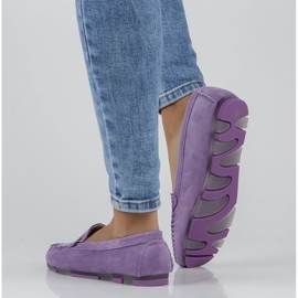 Mocasines de piel Filippo DP2037/22 Vi morado violeta 7