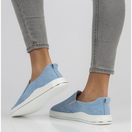 Zapatos de cuero Filippo DP3622/22 Bl azul 3