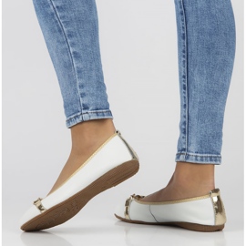 Bailarinas de cuero Filippo DP3709/22 Wh blanco 2