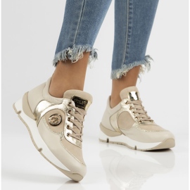 Deportivas de piel Filippo 141 beige 6