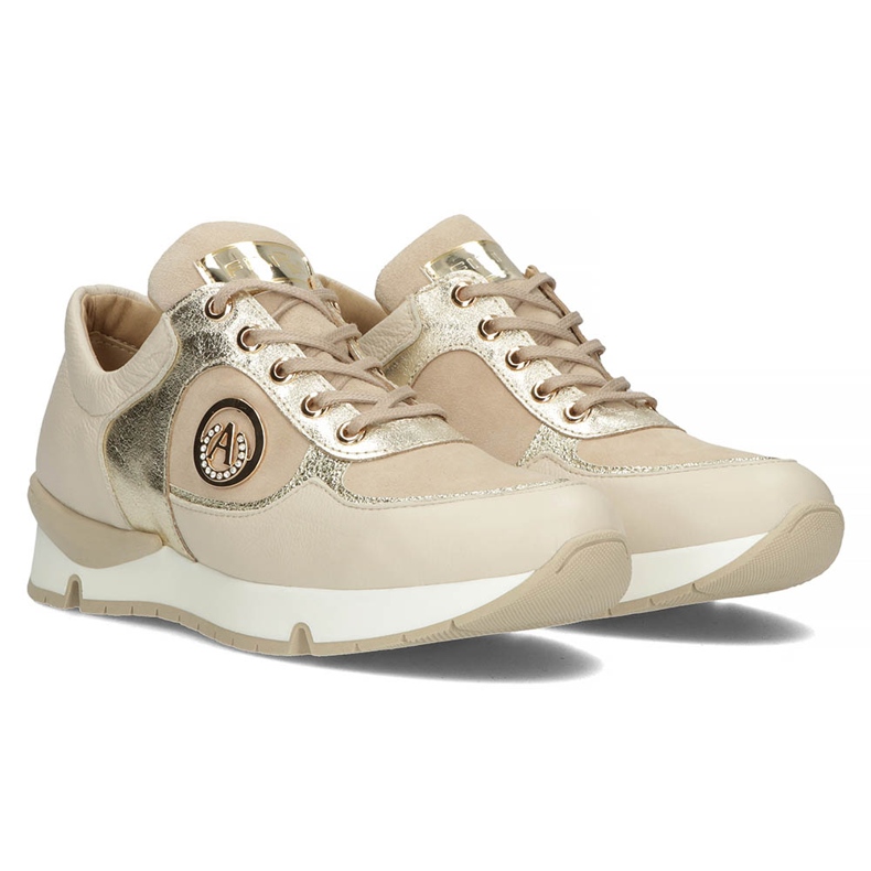 Deportivas de piel Filippo 141 beige 2