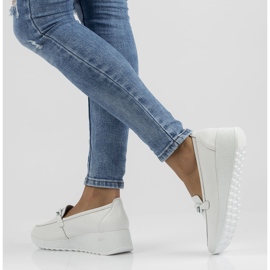 Zapatos de piel Filippo DP3632/22 Wh blanco 7