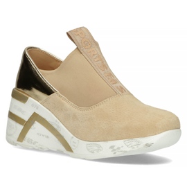 Zapatillas de cuero Filippo DP3652 / 22 Be beige 3