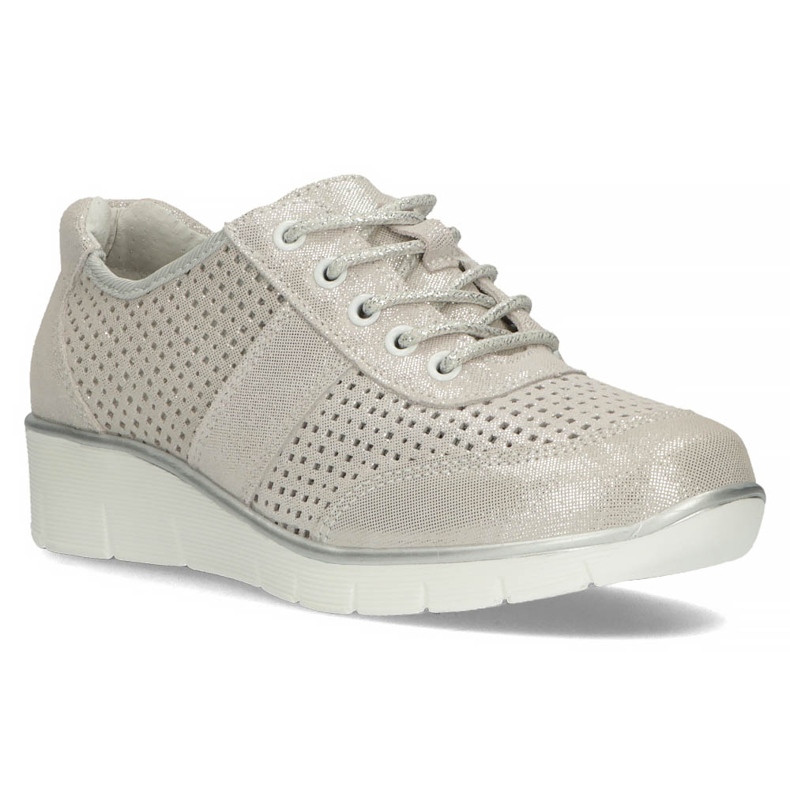 Zapatos de cuero Filippo DP028/22 Si plata gris 1