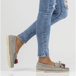 Mocasines de piel Filippo DP3512 / 22 Gr gris 8
