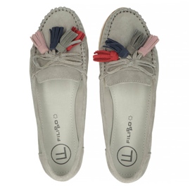 Mocasines de piel Filippo DP3512 / 22 Gr gris 5