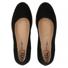 Zapatos de cuero Filippo DP3521/22 Bk Su negro 4