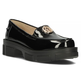 Zapatos de cuero Filippo DP3712/22 Bk negro 2