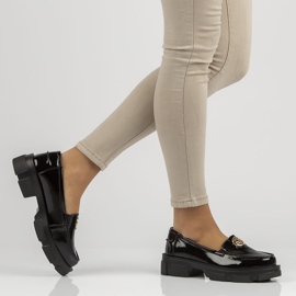 Zapatos de cuero Filippo DP3712/22 Bk negro 7
