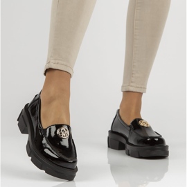 Zapatos de cuero Filippo DP3712/22 Bk negro 6